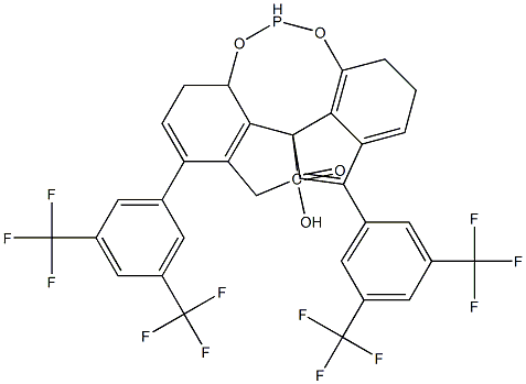 (11aR)-3,7-Bis[3,5-bis(trifluoromethyl)phenyl]-10,11,12,13-tetrahydro-5-hydroxy-diindeno[7,1-de:1',7'-fg][1,3,2]dioxaphosphocin 5-oxide Structure