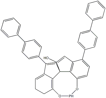 (11aR)-10,11,12,13-Tetrahydro-5-hydroxy-3,7-bis([1,1'-biphenyl]-4-yl)-diindeno[7,1-de:1',7'-fg][1,3,2]dioxaphosphocin-5-oxide 구조식 이미지