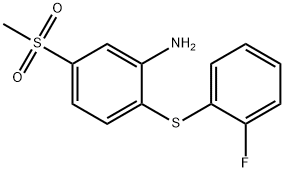 2-(2-fluorophenylthio)-5-(Methylsulfonyl)aniline Structure
