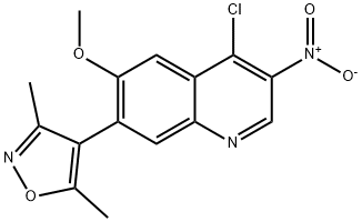 4-(4-chloro-6-Methoxy-3-nitroquinolin-7-yl)-3,5-diMethylisoxazole Structure