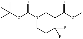 1-tert-butyl 3-Methyl 4,4-difluoropiperidine-1,3-dicarboxylate Structure