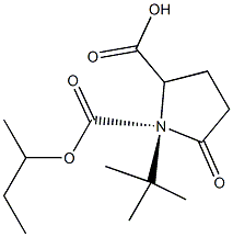 2-Butyl (S)-5-Oxo-1,2-pyrrolidinedicarboxylic Acid 1-(1,1-DiMethylethyl) Ester 구조식 이미지