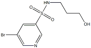 5-bromo-N-(3-hydroxypropyl)
pyridine-3-sulfonamide Structure