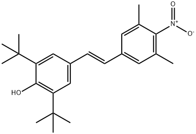 3,5-Di-tert-butyl-4-hydroxy-3',5'-dimethyl-4'-nitro-trans-stilbene 구조식 이미지