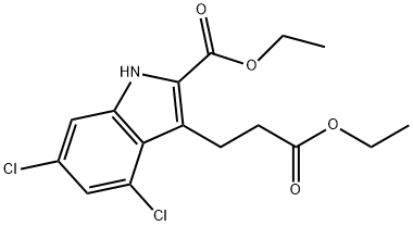 ethyl 4,6-dichloro-3-(3-ethoxy-3-oxopropyl)-1H-indole-2-carboxylate Structure