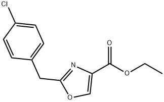 Ethyl 2-(4-chlorobenzyl)oxazole-4-carboxylate 구조식 이미지