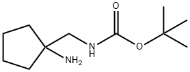 tert-Butyl N-[(1-aMinocyclopentyl)Methyl]carbaMate Structure