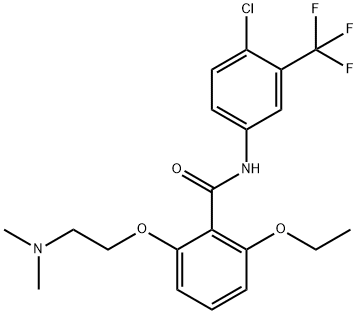 BenzaMide, N-[4-chloro-3-(trifluoroMethyl)phenyl]-2-[2-(diMethylaMino)ethoxy]-6-ethoxy- Structure