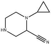 1-Cyclopropylpiperazine-2-carbonitrile Structure