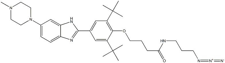N-(3-Azidopropyl)-4-(2,6-di-tert-butyl-4-(6-(4-Methylpiperazin-1-yl)-1H-benzo[d]iMidazol-2-yl)phenoxy)butanaMide 구조식 이미지