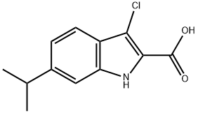 3-Chloro-6-(1-Methylethyl)-1H-indole-2-carboxylic Acid 구조식 이미지