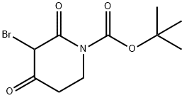 3-BroMo-2,4-dioxo-piperidine-1-carboxylic acid tert-butyl ester Structure