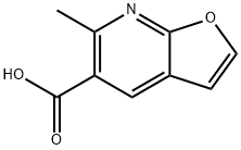 6-메틸푸로[2,3-b]피리딘-5-카르복실산 구조식 이미지