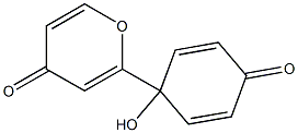 4H-Pyran-4-one, 2-(1-hydroxy-4-oxo-2,5-cyclohexadien-1-yl)- Structure
