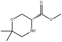 (R)-메틸6,6-디메틸-모르폴린-3-카르복실레이트 구조식 이미지