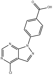 4-(4-Chloro-1H-pyrazolo[3,4-d]pyriMidin-1-yl)benzoic acid 구조식 이미지