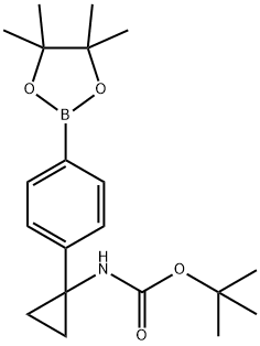4-[1-(N-BOC-AMino)cyclopropyl]phenylboronic acid, pinacol ester Structure