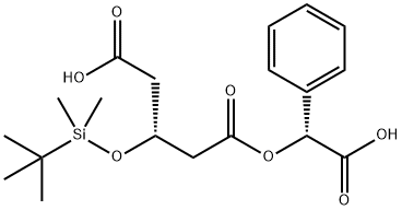 (3R)-3-(tert-ButyldiMethylsilyloxy)glutaric acid -1-((R)-(-)-Mandelic acid ester Structure