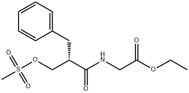 N-[(2S)-2-[[(Methylsulfonyl)oxy]methyl]-1-oxo-3-phenylpropyl]-glycine ethyl ester Structure