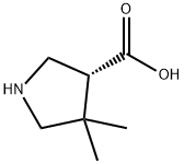 (R)-4,4-DiMethylpyrrolidine-3-carboxylic acid Structure