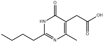 2-butyl-1,6-dihydro-4-Methyl-6-oxo-5-PyriMidineacetic acid 구조식 이미지