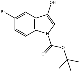 1H-Indole-1-carboxylic acid, 5-broMo-3-hydroxy-, 1,1-diMethylethyl ester Structure