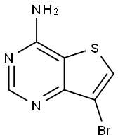 Thieno[3,2-d]pyrimidin-4-amine, 7-bromo- Structure