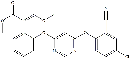 (E)-Methyl 2-(2-((6-(4-chloro-2-cyanophenoxy)pyriMidin-4-yl)oxy)phenyl)-3-Methoxyacrylate 구조식 이미지