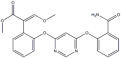 (E)-Methyl 2-(2-((6-(2-carbaMoylphenoxy)pyriMidin-4-yl)oxy)phenyl)-3-Methoxyacrylate 구조식 이미지