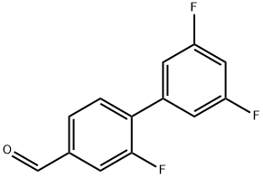 2,3',5'-트리플루오로-[1,1'-바이페닐]-4-카브알데히드 구조식 이미지