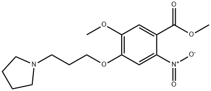 Methyl 5-Methoxy-2-nitro-4-(3-(pyrrolidin-1-yl)propoxy)benzoate 구조식 이미지