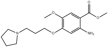 Methyl 2-aMino-5-Methoxy-4-(3-(pyrrolidin-1-yl)propoxy)benzoate 구조식 이미지