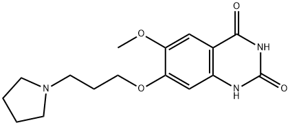 6-Methoxy-7-(3-(pyrrolidin-1-yl)propoxy)quinazoline-2,4-diol Structure
