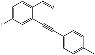 4-fluoro-2-(p-tolylethynyl)benzaldehyde Structure