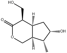 (4R)-Hexahydro-6α-hydroxy-4β-(hydroxymethyl)-7α-methylcyclopenta[c]pyran-3(4H)-one 구조식 이미지