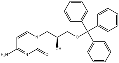 2(1H)-PyriMidinone, 4-aMino-1-[(2S)-2-hydroxy-3-(triphenylMethoxy)propyl]- Structure