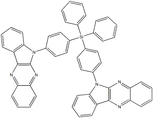 6,6'-[(Diphenylsilylene)di-4,1-phenylene]bis-6H-indolo[2,3-b]quinoxaline Structure