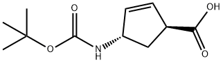 Trans-(1S,4S)-4-Boc-aMino-2-Cyclopentene-1-carboxylic acid 구조식 이미지