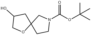 7-Boc-3-hydroxy-1-oxa-7-azaspiro[4.4]nonane 구조식 이미지