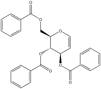 3,4,6-Tri-O-benzoyl-D-glucal, 97% Structure