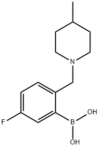 (5-플루오로-2-((4-메틸피페리딘-1-일)메틸)페닐)보론산 구조식 이미지