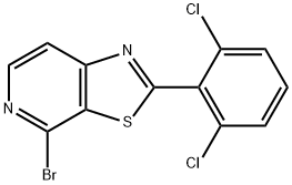4-브로모-2-(2,6-디클로로페닐)티아졸로[5,4-c]피리딘 구조식 이미지