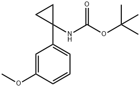 tert-butyl 1-(3-Methoxyphenyl)cyclopropylcarbaMate 구조식 이미지