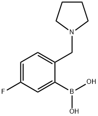 (5-fluoro-2-(pyrrolidin-1-ylMethyl)phenyl)boronic acid Structure