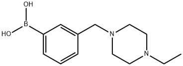 (3-((4-에틸피페라진-1-일)메틸)페닐)보론산 구조식 이미지