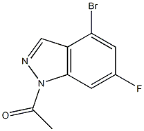 1-(4-bromo-6-fluoro-1H-indazol-1-yl)ethanone 구조식 이미지