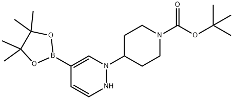 tert-butyl 4-(5-(4,4,5,5-tetramethyl-1,3,2-dioxaborolan-2-yl)pyridazin-1(2H)-yl)piperidine-1-carboxylate 구조식 이미지