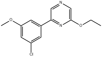 2-(3-chloro-5-methoxyphenyl)-6-ethoxypyrazine 구조식 이미지