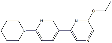2-ethoxy-6-(6-(piperidin-1-yl)pyridin-3-yl)pyrazine Structure