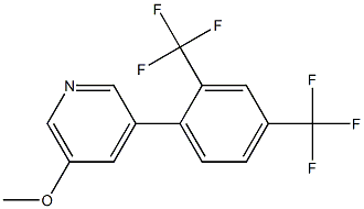 3-(2,4-bis(trifluoromethyl)phenyl)-5-methoxypyridine Structure